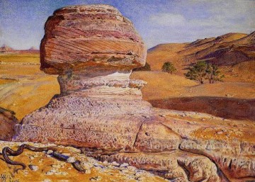 hunt Painting - The Sphinx Gizeh Looking towards the Pyramids of Sakhara British William Holman Hunt